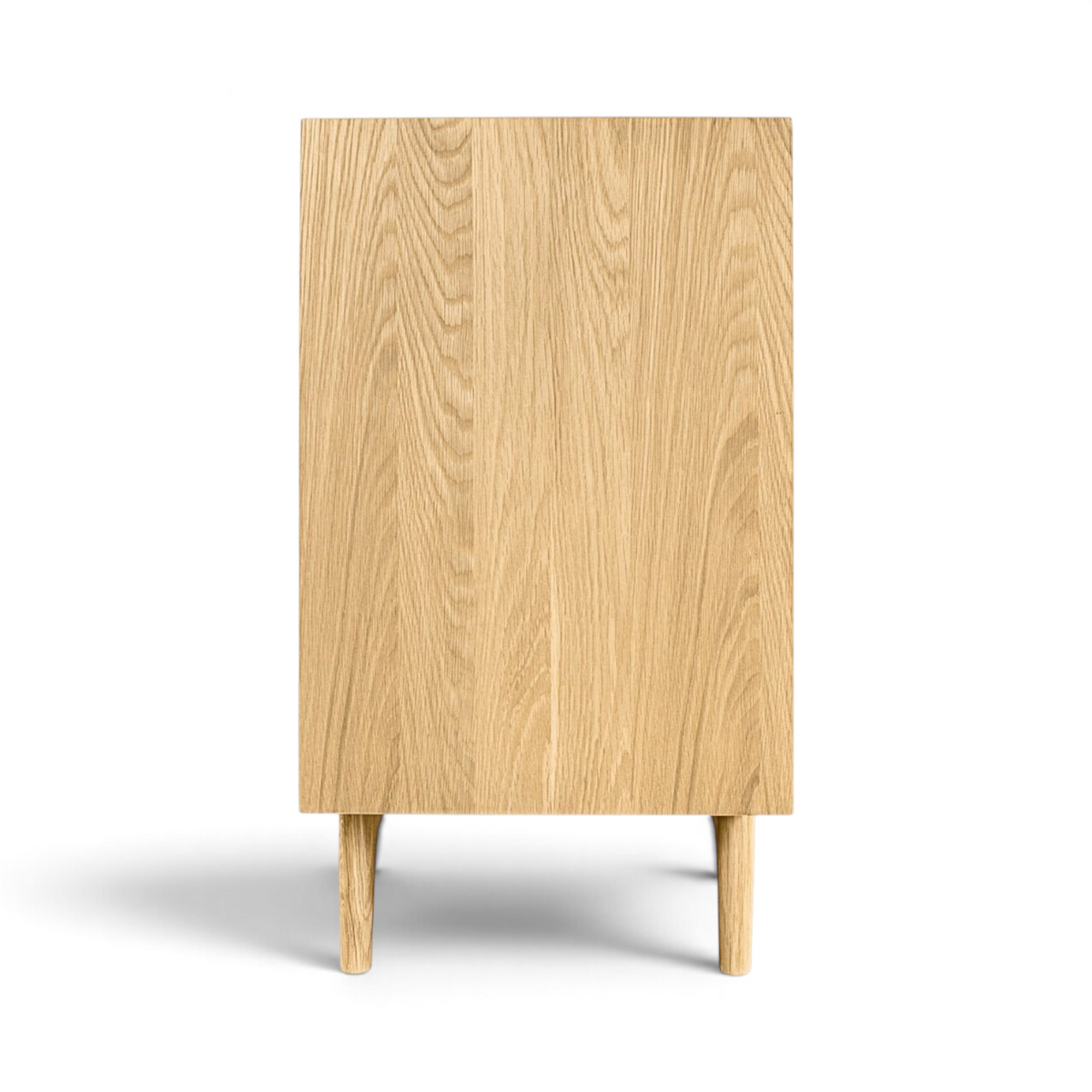 Pieces For Places Larsen 6 drawer wide chest in light oak wood with a minimalist Danish design and tapered legs