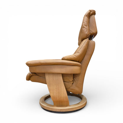 Konsul Leather Swivel Manual Recliner Chair