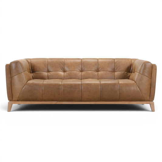 Leo Brown Italian Leather - 3 Seater Sofa
