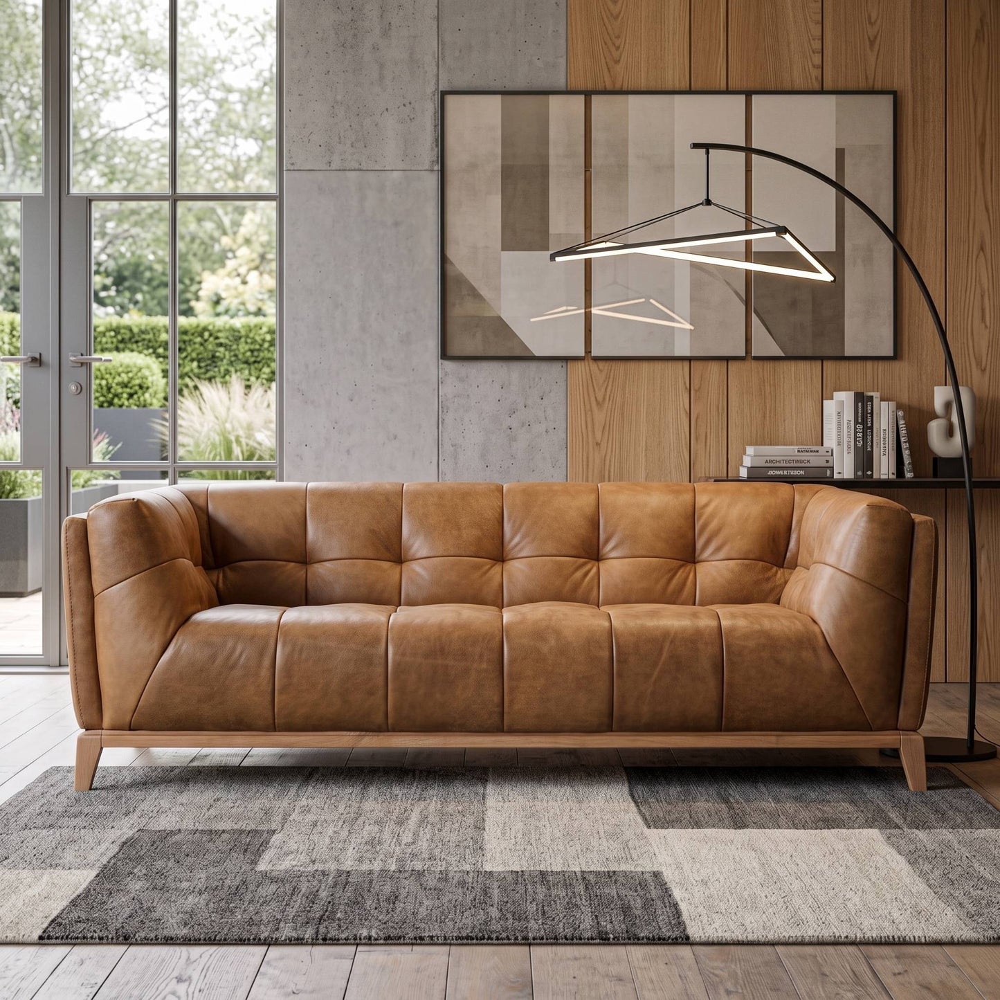 Leo Brown Italian Leather - 3 Seater Sofa