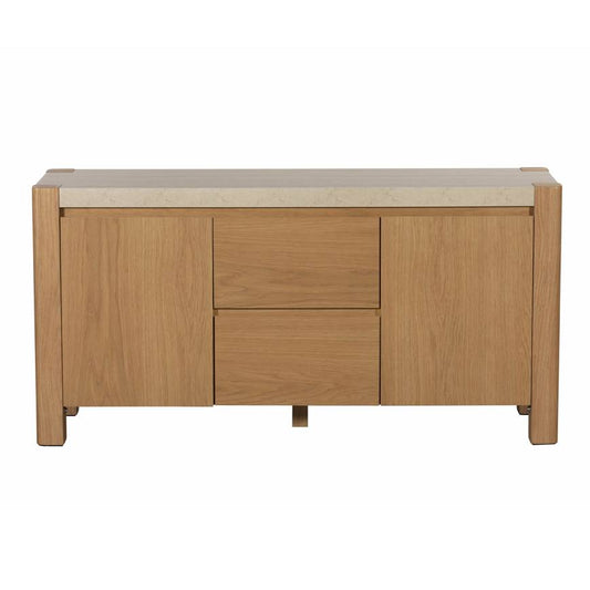 Lola 150cm Ceramic Travertine & Oak Sideboard - Pieces For Places
