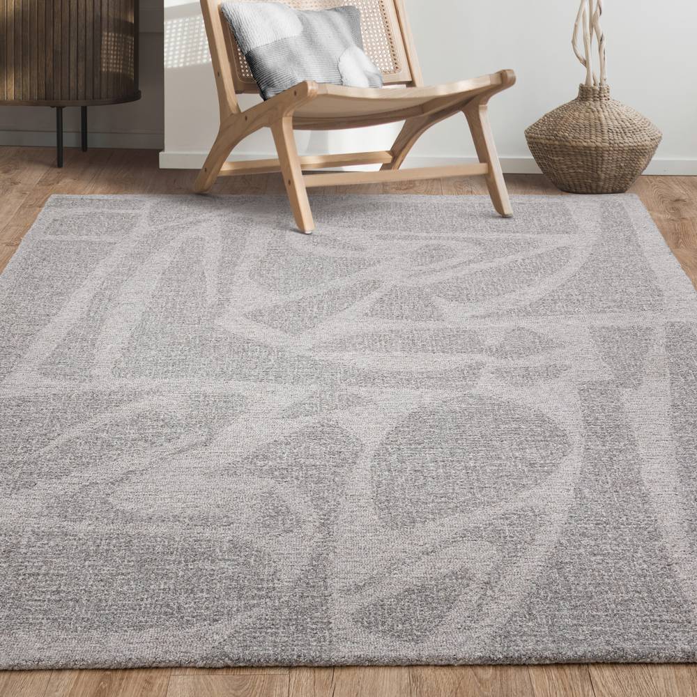 Stone Grey Loxley Rug - 200cm x 290cm