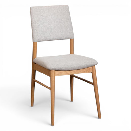 Maddison Upholstered Dining Chair With Stretcher - 2 Pack