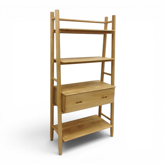 Malmback Oak Shelving Unit With Drawer
