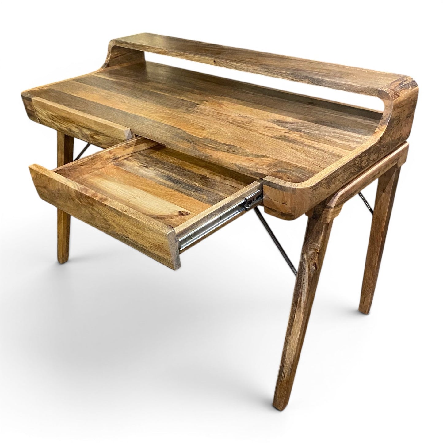 Mango Wood & Metal Study Desk