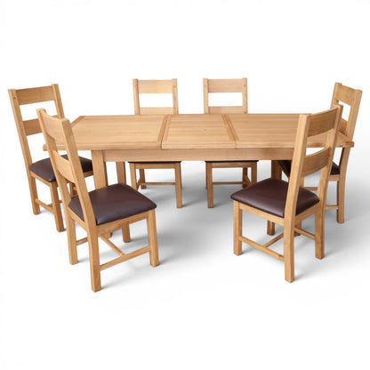 Marlowe Natural Oak Extending Dining Table
