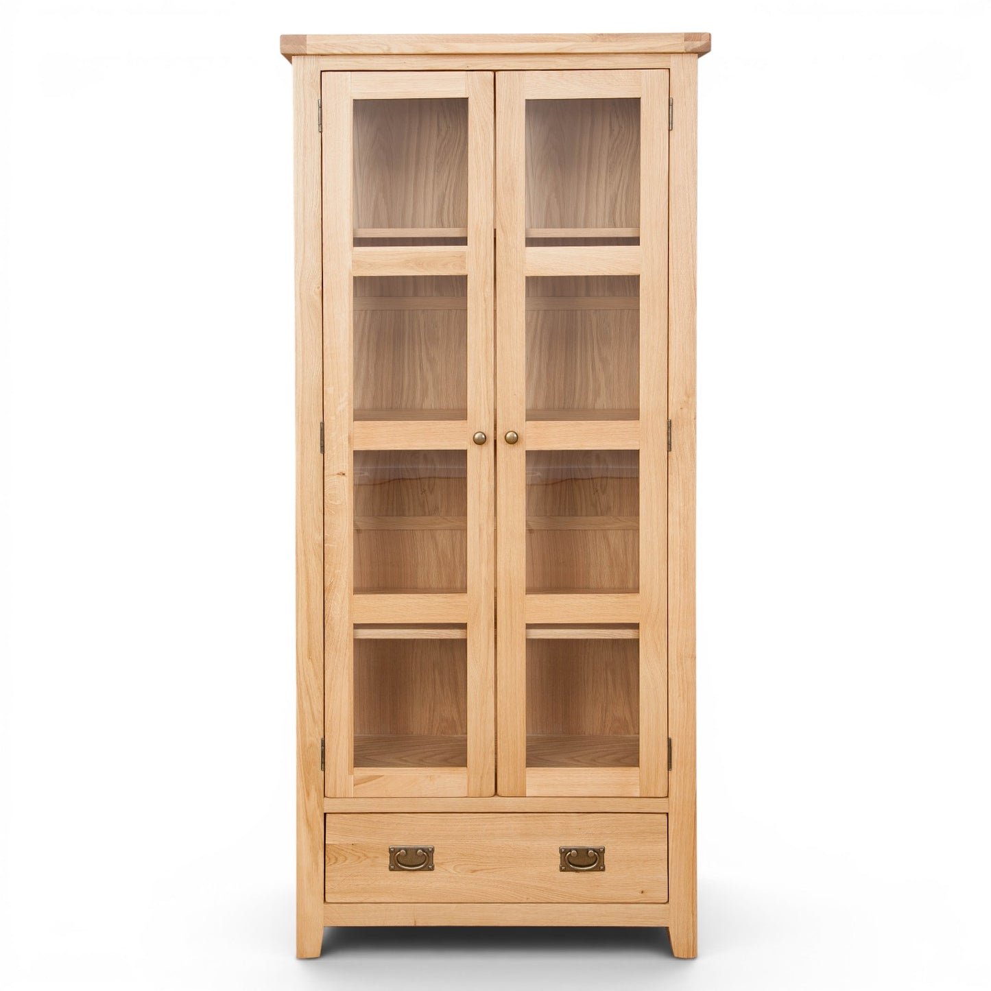 Marlowe Natural Oak Glazed Display Cabinet