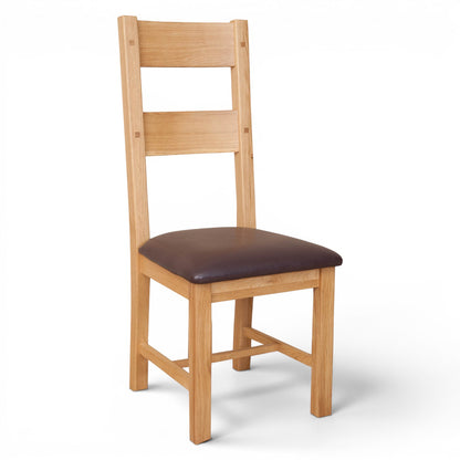 Marlowe Natural Oak Upholstered Dining Chair