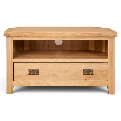 Marlowe Natural Oak Corner TV Unit