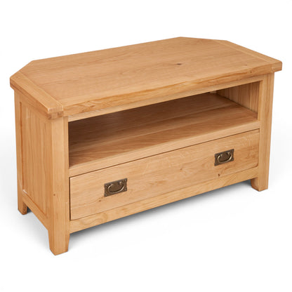 Marlowe Natural Oak Corner TV Unit