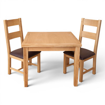 Marlowe Natural Oak 90cm Square Dining Table