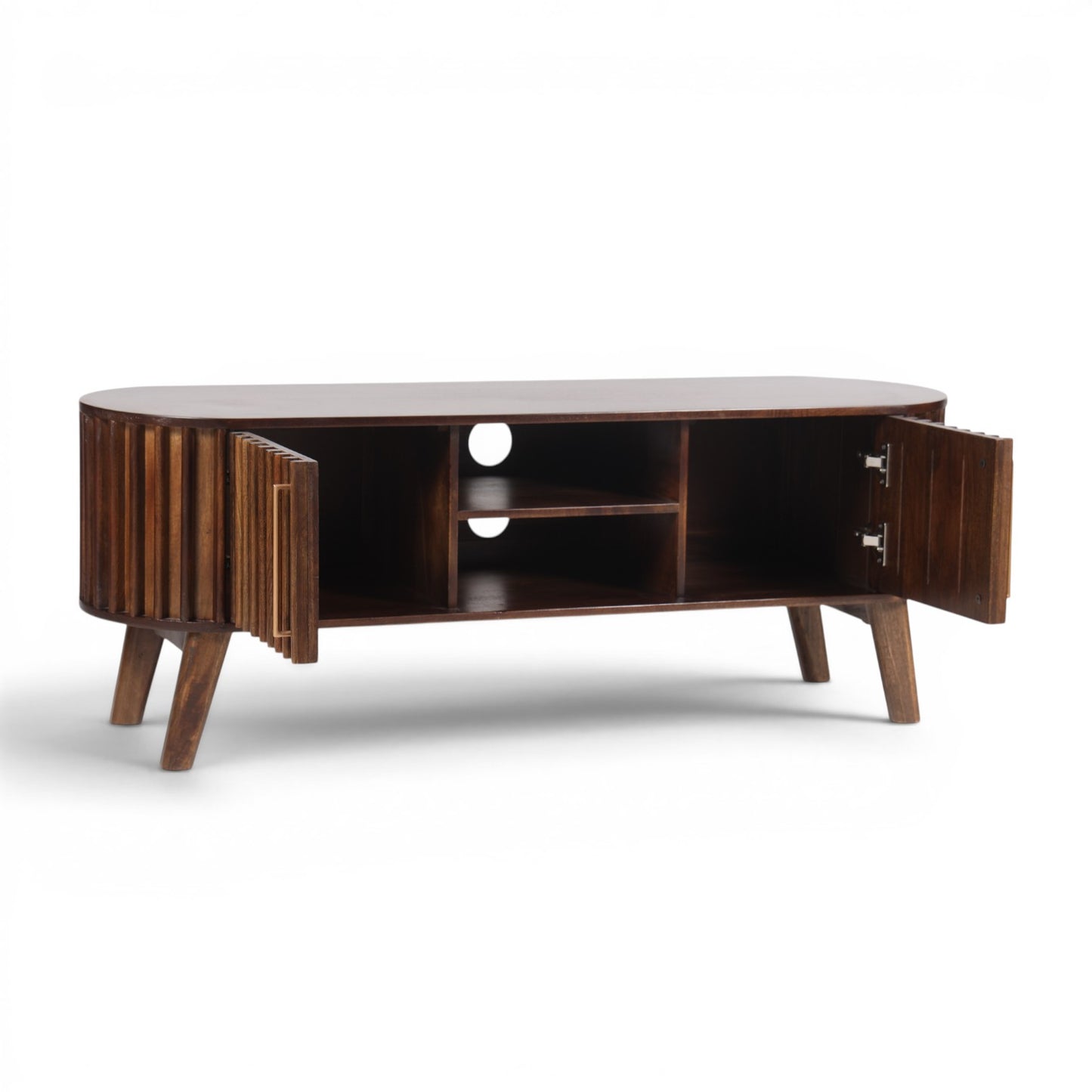Mason Slatted Dark Mango TV Unit