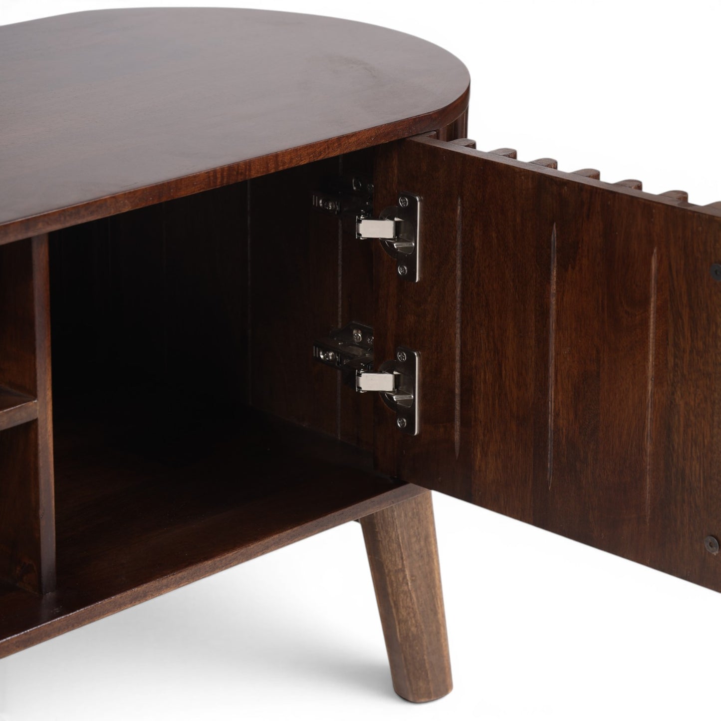 Mason Slatted Dark Mango TV Unit