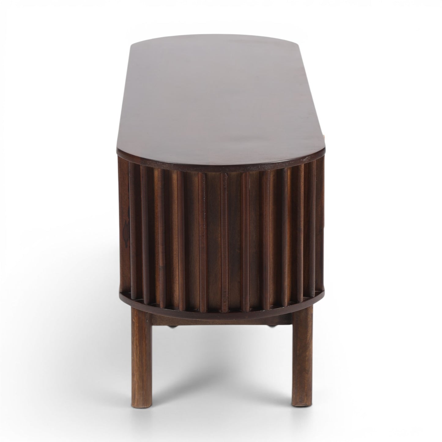 Mason Slatted Dark Mango TV Unit