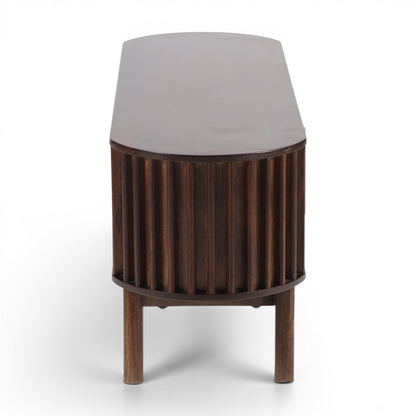 Mason Slatted Dark Mango TV Unit