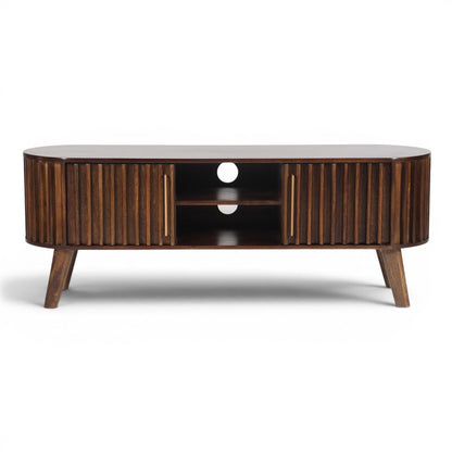 Mason Slatted Dark Mango TV Unit