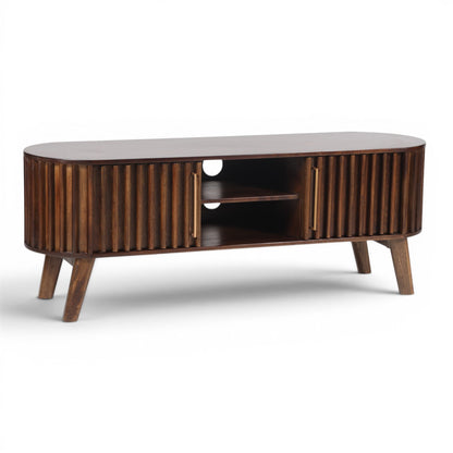 Mason Slatted Dark Mango TV Unit