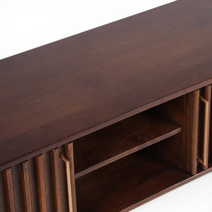 Mason Slatted Dark Mango TV Unit