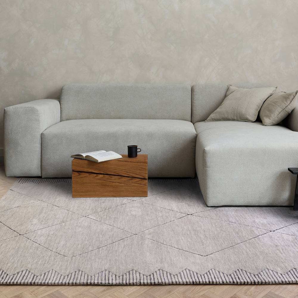 Diamond Grey Mason Rug - 200cm x 290cm