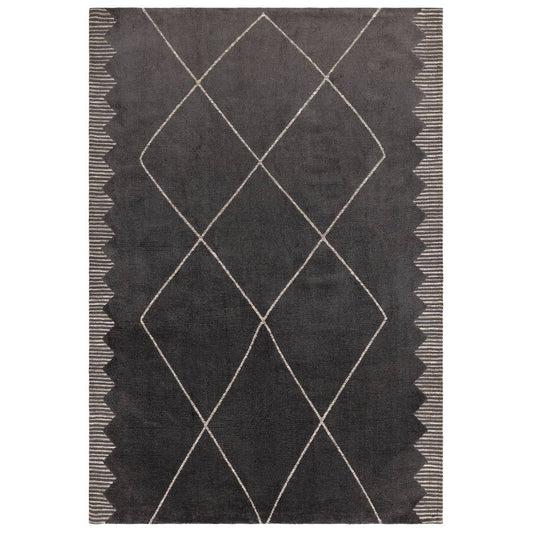 Diamond Black Mason Rug - 200cm x 290cm