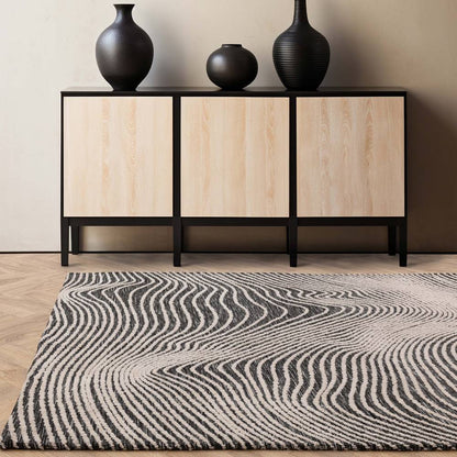 Magnitude Black Mason Rug - 200cm x 290cm