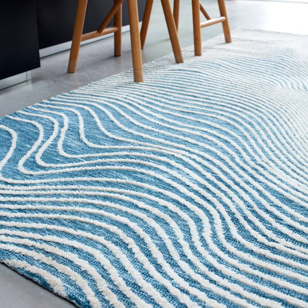 Magnitude Blue Mason Rug - 200cm x 290cm