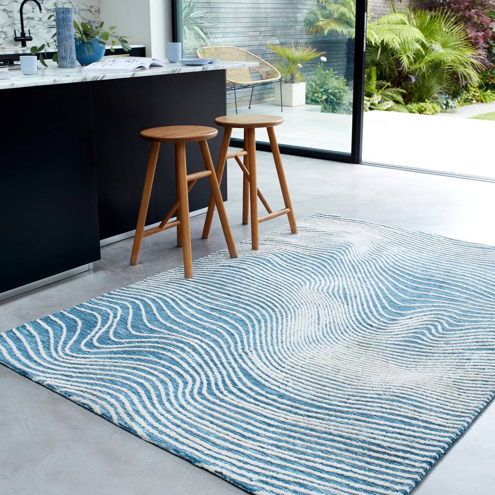Magnitude Blue Mason Rug - 200cm x 290cm