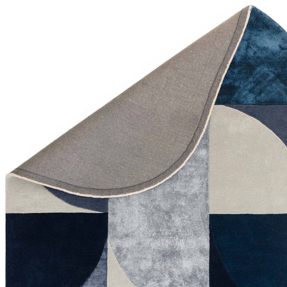 74 Oval Indigo Matrix Rug - 200cm x 300cm