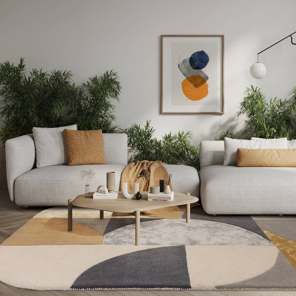 76 Oval Sunset Matrix Rug - 200cm x 300cm