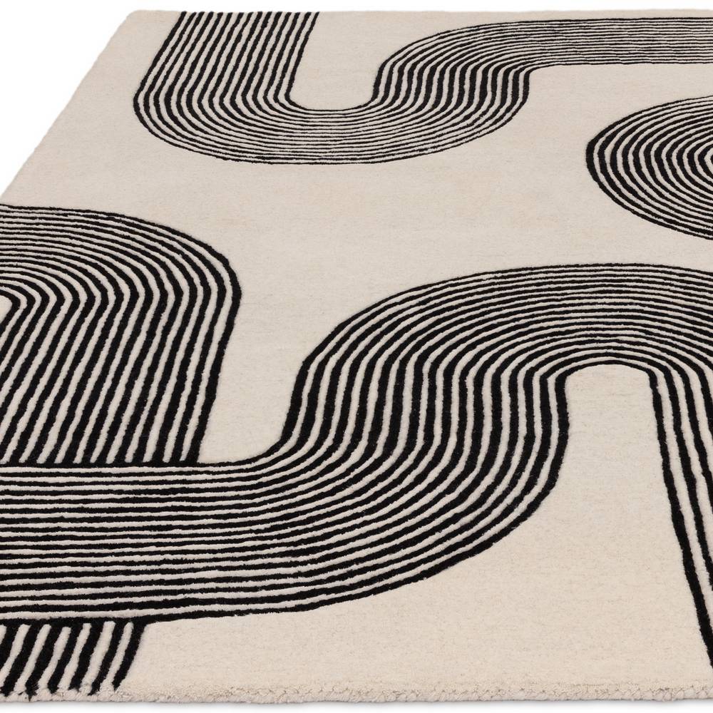 87 Arches Black Matrix Rug - 200cm x 300cm