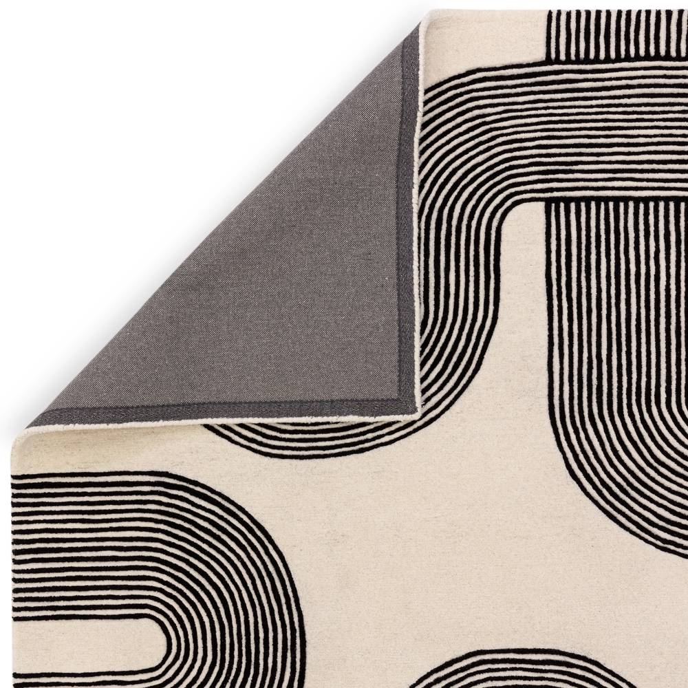 87 Arches Black Matrix Rug - 200cm x 300cm