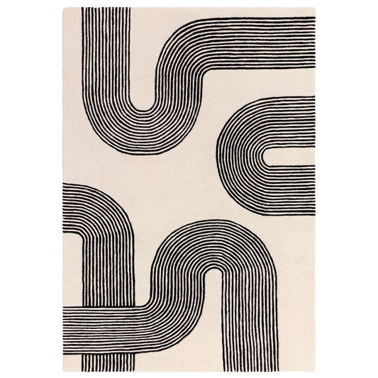 87 Arches Black Matrix Rug - 200cm x 300cm