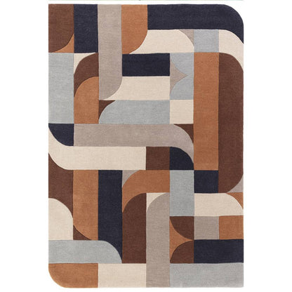 88 Klotski Terracotta Matrix Rug - 200cm x 300cm