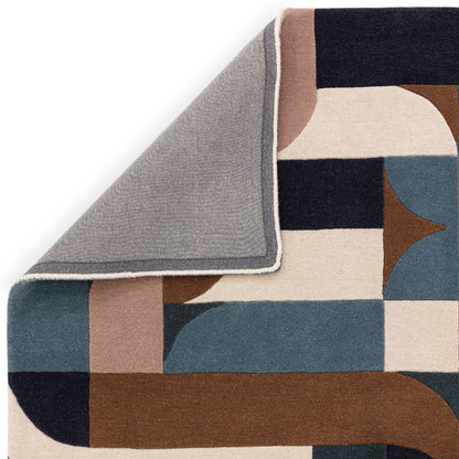 89 Klotski Teal Matrix Rug - 200cm x 300cm