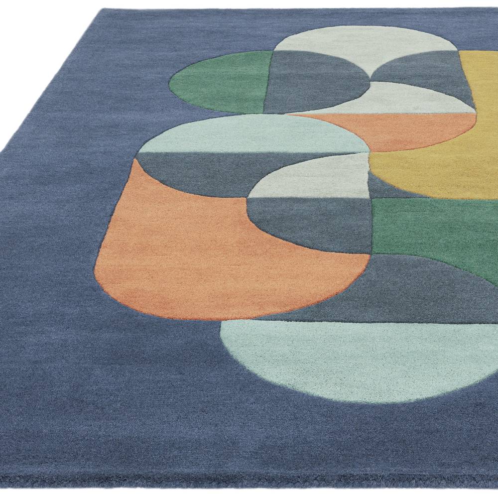 91 Statement Navy Matrix Rug - 200cm x 300cm