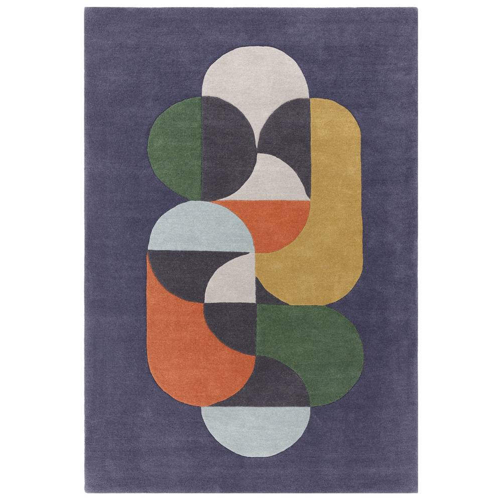 91 Statement Navy Matrix Rug - 200cm x 300cm