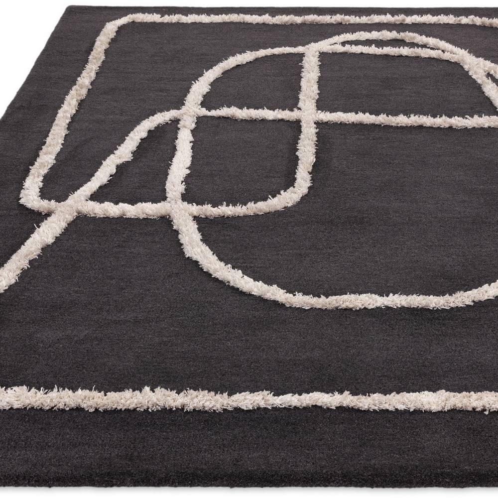 94 Infinity Charcoal Matrix Rug - 200cm x 300cm