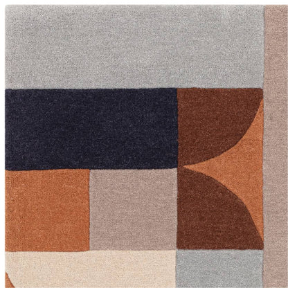88 Klotski Terracotta Matrix Rug - 200cm x 300cm