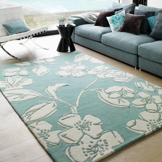 12 Devore Blue Matrix Rug - 200cm x 300cm