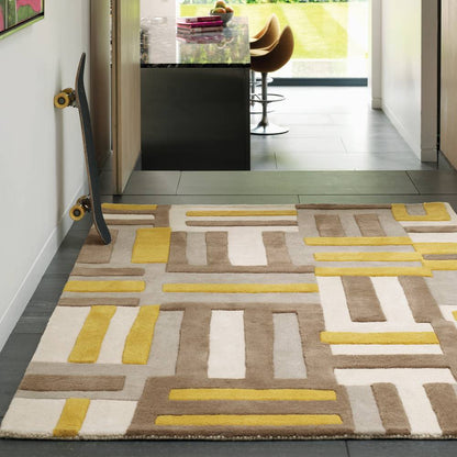 17 Code Yellow Matrix Rug - 200cm x 300cm