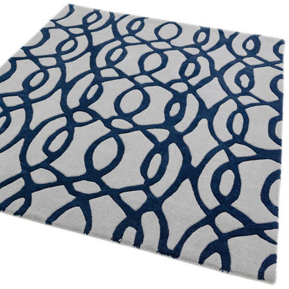 36 Wire Blue Matrix Rug - 200cm x 300cm