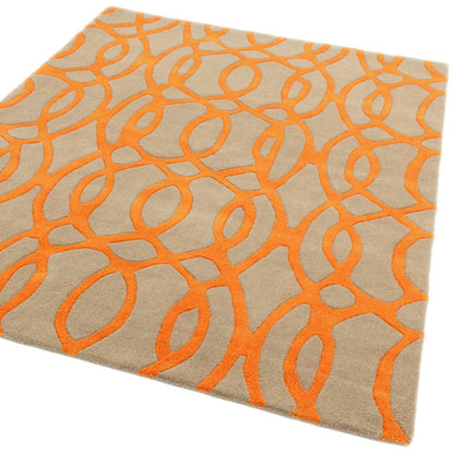 37 Wire Orange Matrix Rug - 200cm x 300cm