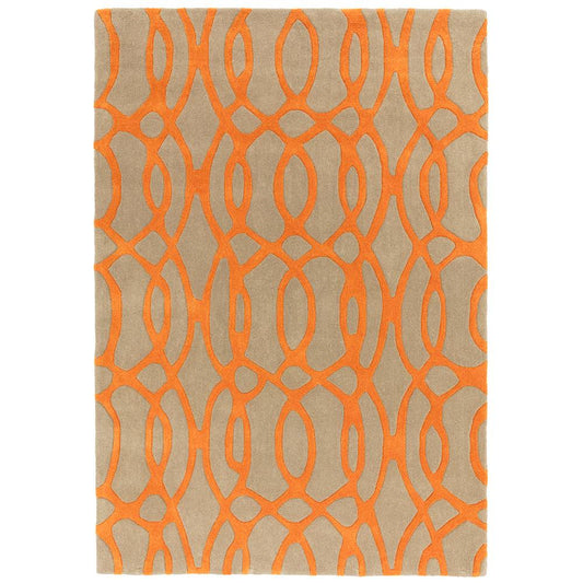 37 Wire Orange Matrix Rug - 200cm x 300cm