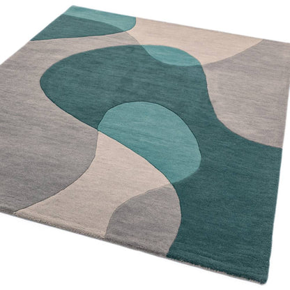 57 Arc Teal Matrix Rug - 200cm x 300cm