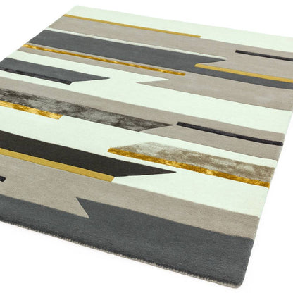 62 Rhombus Mustard Matrix Rug - 200cm x 300cm