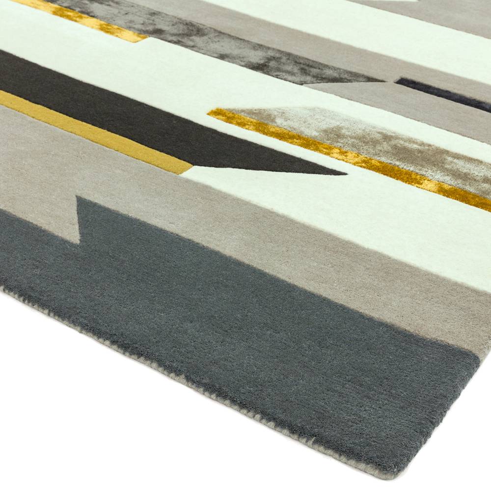 62 Rhombus Mustard Matrix Rug - 200cm x 300cm