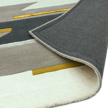 62 Rhombus Mustard Matrix Rug - 200cm x 300cm