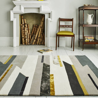 62 Rhombus Mustard Matrix Rug - 200cm x 300cm