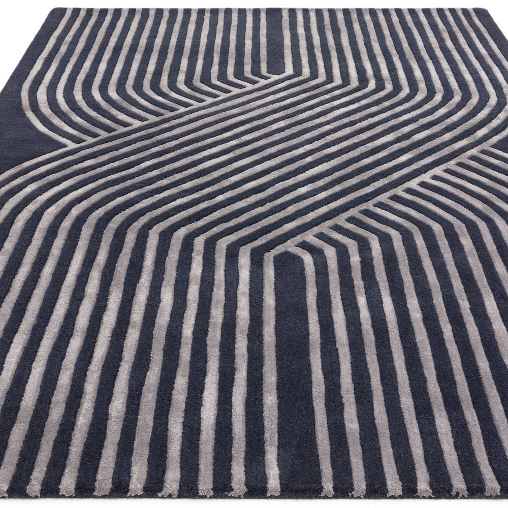 97 Solstice Navy Matrix Rug - 200cm x 300cm