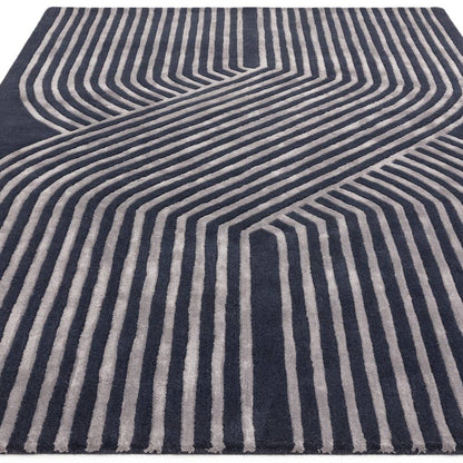 97 Solstice Navy Matrix Rug - 200cm x 300cm